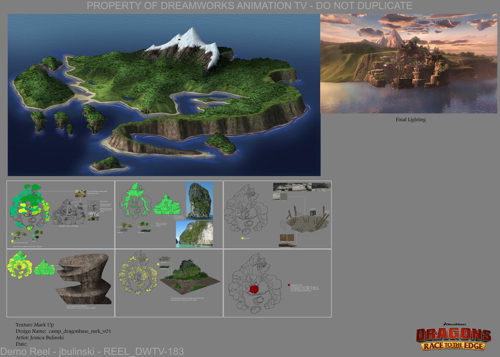 Color, Texture, and Foliage Layout Design — Dragons Race to the Edge
