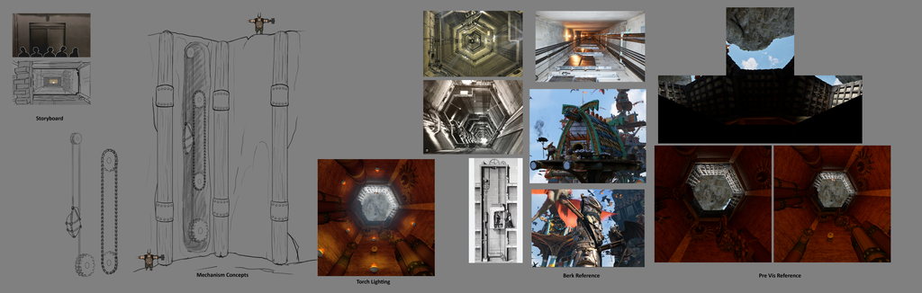 Mood Board and Elevator Mechanics Exploration — How To Train Your Dragon: Flight Academy