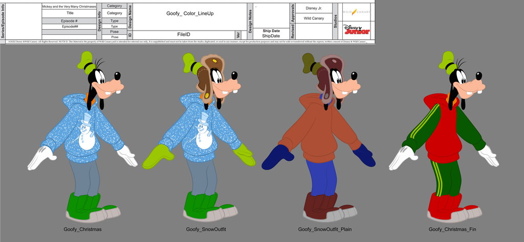 Color Design — Mickey and The Very Many Christmases